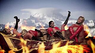 Angel Dark, Carly Nataly D'Angelo and Michelle Thorne Lick and Finger in Steamy Military Lesbo Foursome