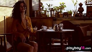 Petite Hungarian Luca Miklosi Strips to Reveal Hairy Beaver for Playboy Tease