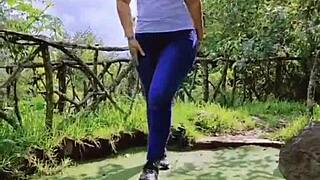 juicy ass straining tight jeans temptingly