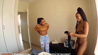 Real Ebony African Lesbians Dance Into First-Time Pussy Licking And Tribbing