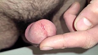 You edge my frenulum till I finally cum hard