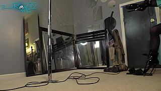 hot milf vacuums sexy in hobble boots and heels 👠🧹