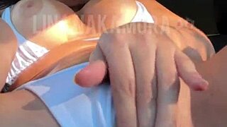 japanese babe's pussy wrecked by vigilante cock in public lot?