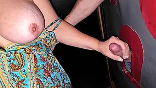 Glory hole surprise a hot stud made me cum hard at swingers house!