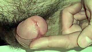 You edge my frenulum till I finally cum hard