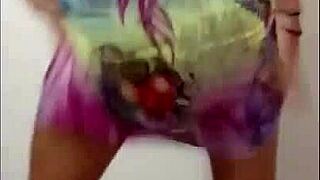 sexy twerk girl shakes ass in teasing dance moves