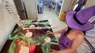 halloween erupts as amateurs flash big tits for wild group orgy sex
