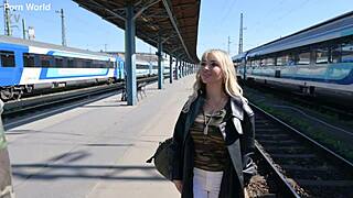 nympho blonde gatita veve seduces army corporal for bbc deepthroat interracial fuck