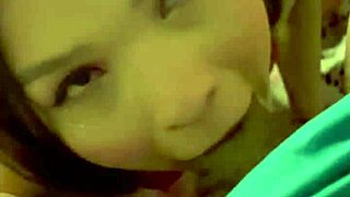 Naughty tranny chokes on cock then takes hard fuck and mouth cum