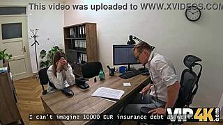 Why does cute 18+ student funky town need a loan so bad in this office casting?