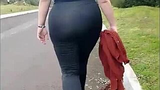 Walking with stepmom no panties 😏 flashing big tits 🔥
