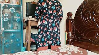 little indian stepsis bends over shocked as bro doggystyles her hard