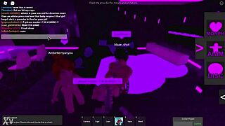 Slutty roblox bitch dives into wild pounding action game