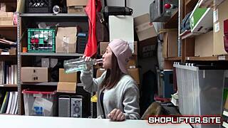 Young Shoplifting Teen Gets Busted and Blackmailed Hard!