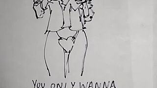 she sketches freely in jeans fighting off masturbation urges part 6