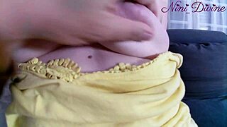 step sis with huge natural tits and fat ass shakes young thong for you pov