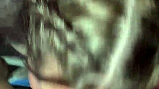 blonde slut deepthroats black cock choking on cum load