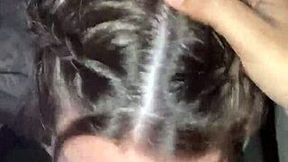 blonde slut deepthroats black cock choking on cum load