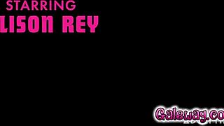 lesbian strippers alison rey + ember snow drain nuts with pussy play 🔥💦