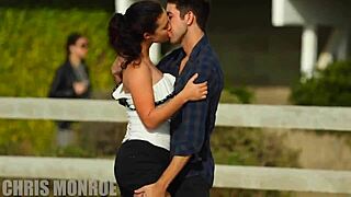 Kissing prank turns sexual with cute California girls moaning in HD