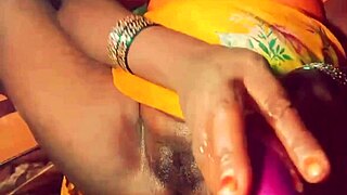 indian housewife desibhabhi rams brinjal deep in her wet pussy