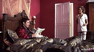 damn this skinny latina keisha kane with saggy tits chokes on big cock in nurse play