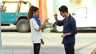 Kissing prank turns sexual with cute California girls moaning in HD