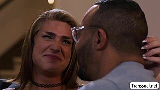 horny shemale bareback anal fucks tipsy black dude hard