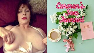 close-up granny Carmen's fat mature pussy gets licked and sucked hard by amateur guy till she orgasms