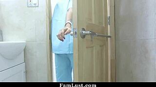 WOW! Nurse Stepsis Blackmailed by Perv Bro for Hard Hospital Fuck!