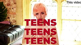 Sexy British Teen 18+ In Lingerie Gives Jerk Off Instructions To Neighbors