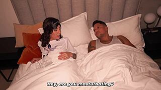 wife catches me jerking off then rides cock hard 😏🍆💦