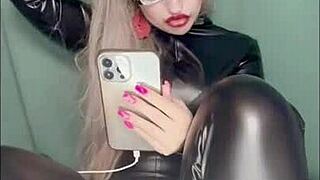 Bimbo Commands Crossdresser to Wear Used Panties Under Work Clothes