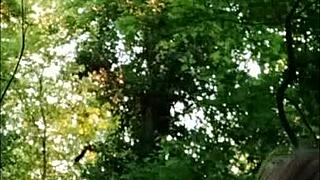 french milf slave f la salope bent over forest for maledom humiliation dildo pounding 😈🔥