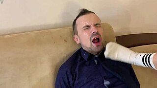 Perverted Students Spit All Over Humiliated Teacher's Face In Double Femdom Domination