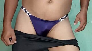 im dancin in purple satin victorias secret thong rippin clothes sexy