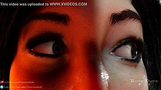 Wow, Lara Croft captured in tight ropes with epic music!