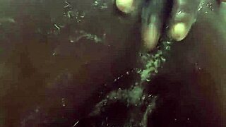 sexyjayla254 strokes his throbbing big black cock so hot in the shower