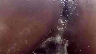 sexyjayla254 strokes his throbbing big black cock so hot in the shower