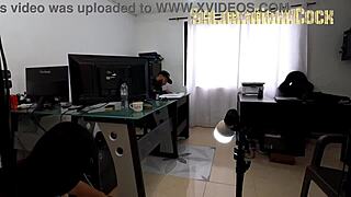 sheila ortega bursts into office begging fuck before spain trip cowgirl deepthroat!