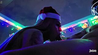 Our Sexy Christmas Blonde Deepthroats Big Cock For Sloppy Cumshot Facial!