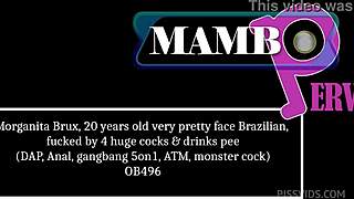 Does Pretty Brazilian Morganita Survive Four Huge DAP Cocks?