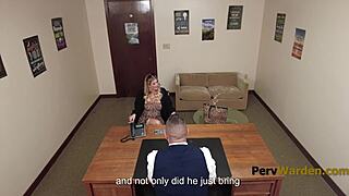 blackmailed lolly dames huge tits mommy punished in office garage by perv warden