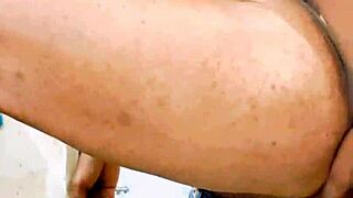 i can't believe how good this standing anal feels with piss and blowjob mix