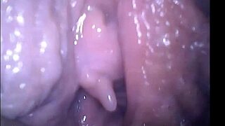 girl squirts hard while filmed from deep inside her vagina at secretfriends