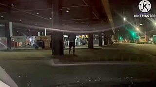 damn esposa's getting railed hard by a hung dude on the via light 😍 outdoor public flashing wife fucking exhibitionist couple first time cuckold humiliation