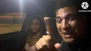 damn esposa's getting railed hard by a hung dude on the via light 😍 outdoor public flashing wife fucking exhibitionist couple first time cuckold humiliation