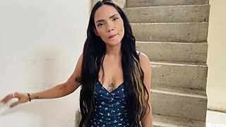 your latina neighbor gets stuck and begs for your cock in pov - español