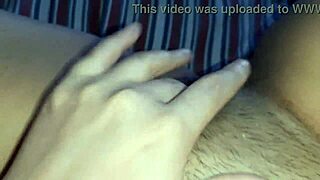 Parents gone, i finger my big clit hairy pussy to wet orgasm