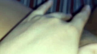 Parents gone, i finger my big clit hairy pussy to wet orgasm